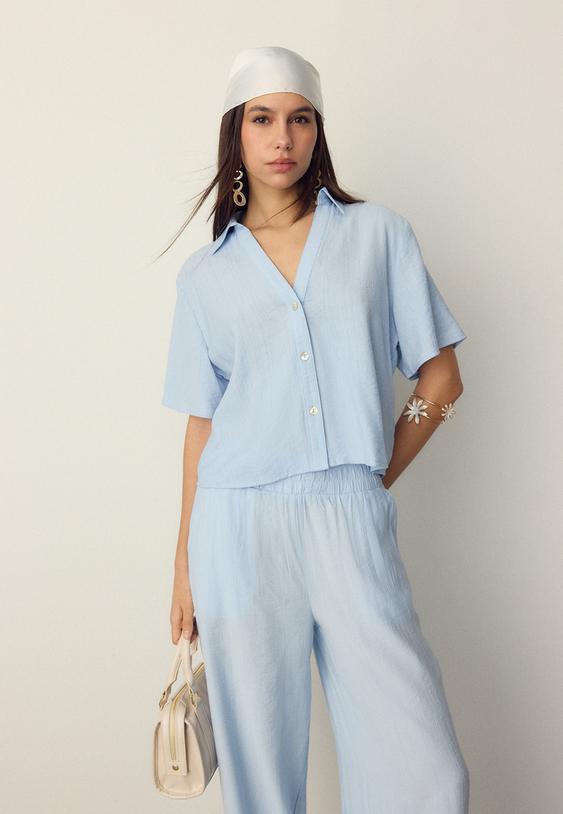 camisa fluida botones