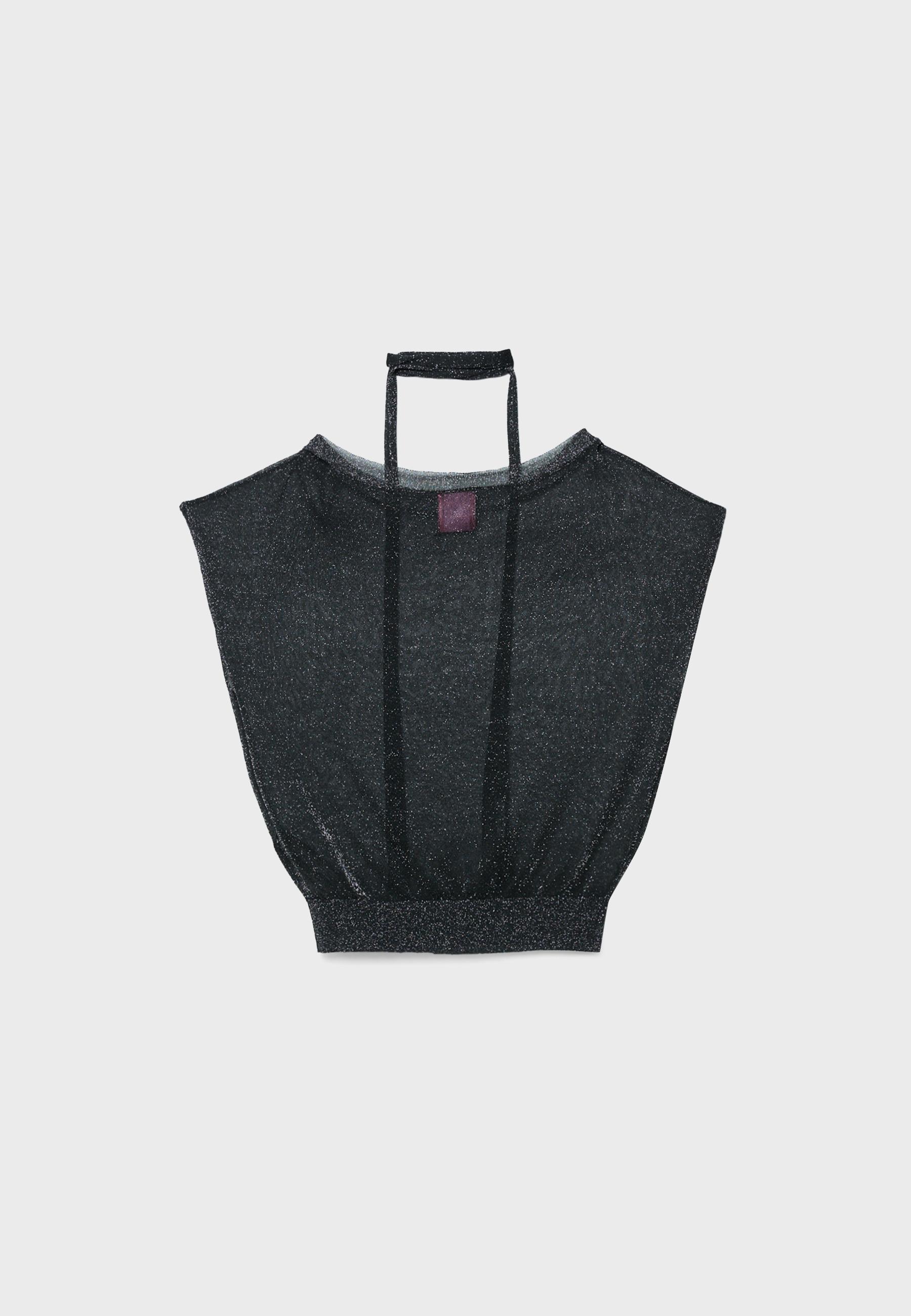One Dilemma metallic thread knit jumper — Black