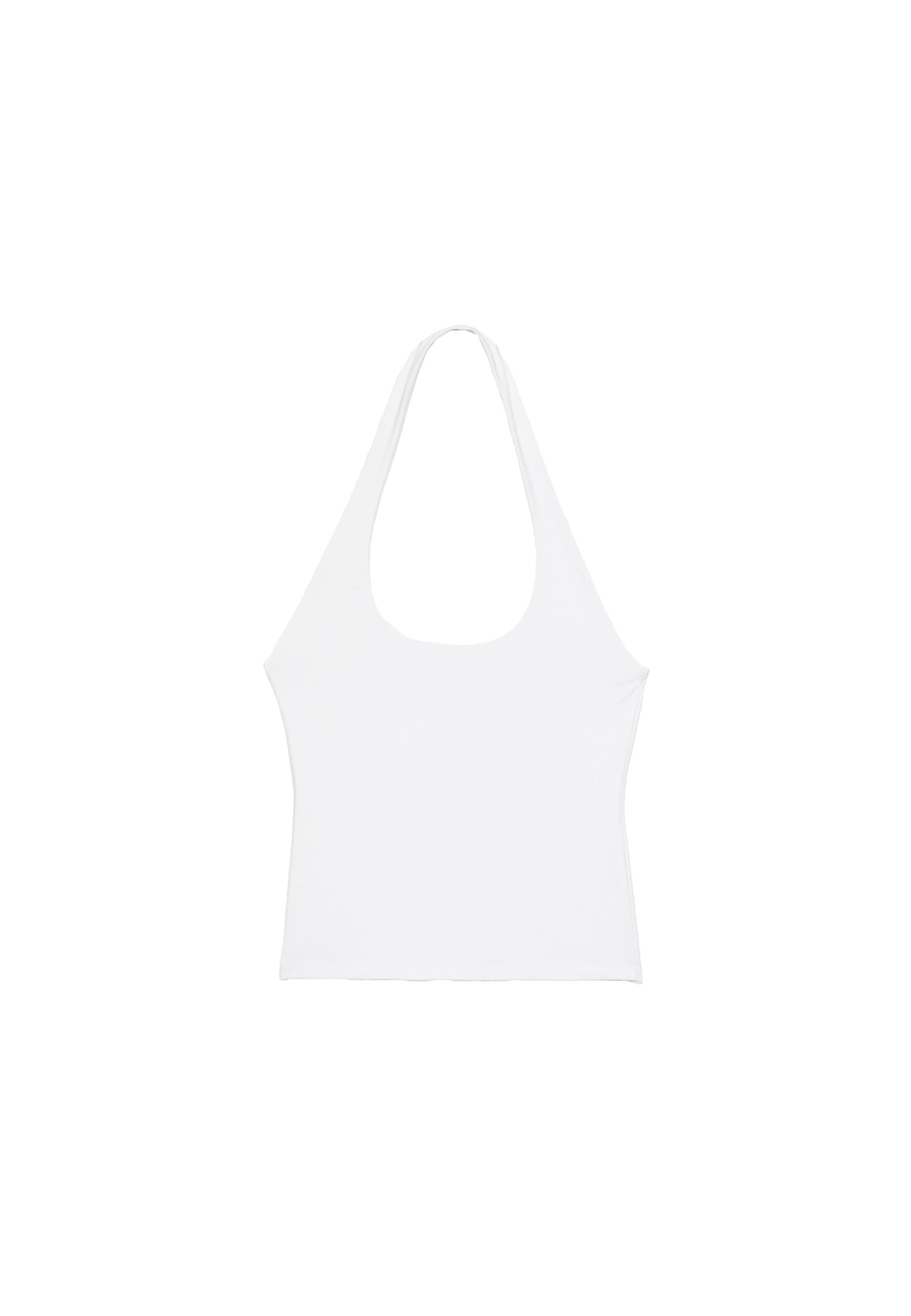 Halter neck T-shirt — White