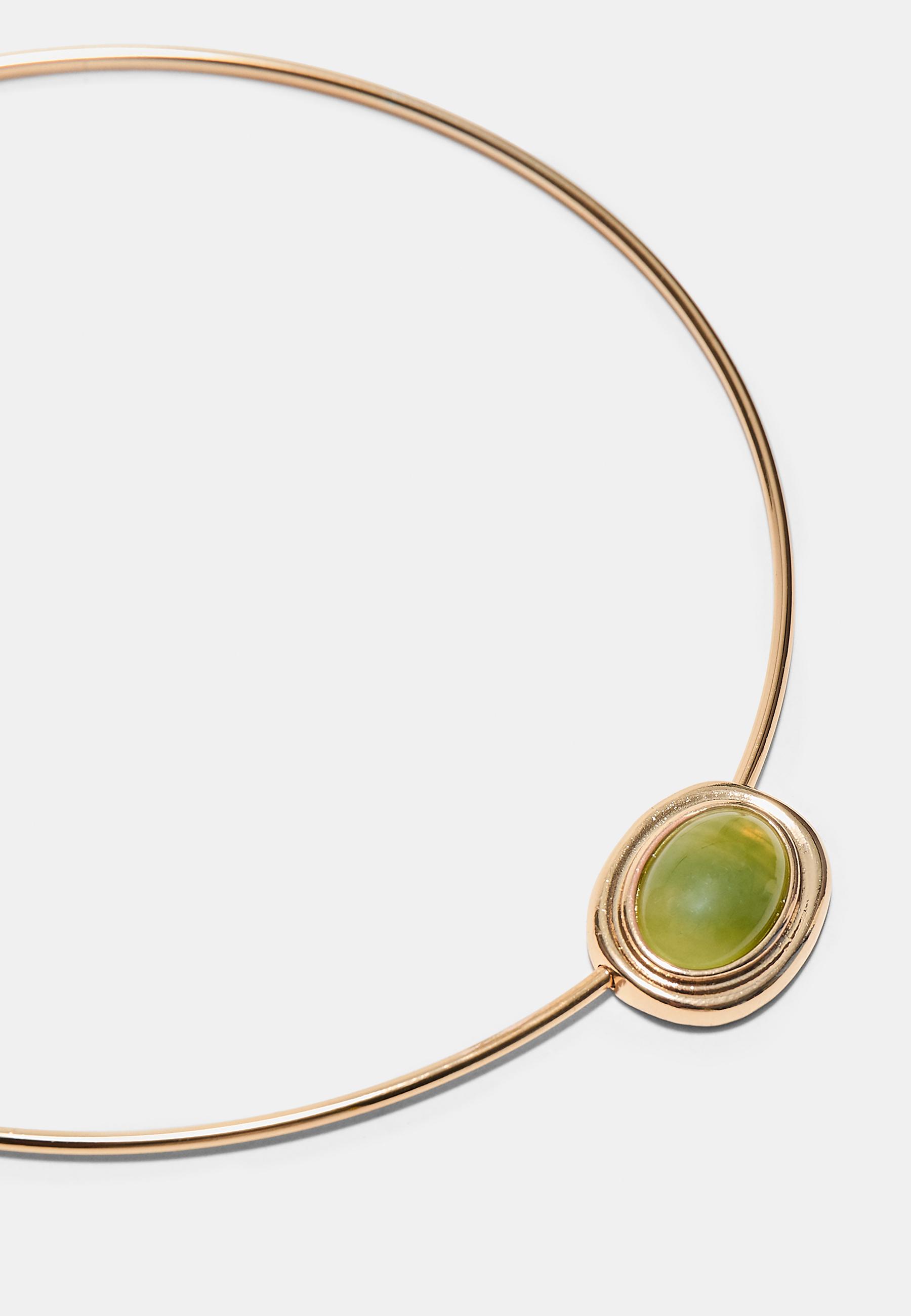 Rigid charm choker — Gold