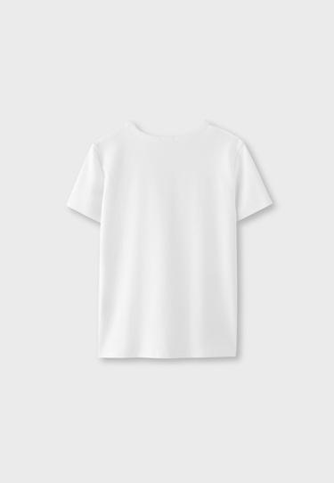 B02 Basic regular fit soft-touch T-shirt — White 8