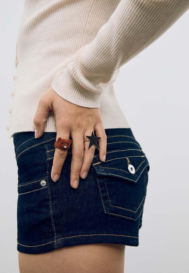 set 2 anillos oso y estrella