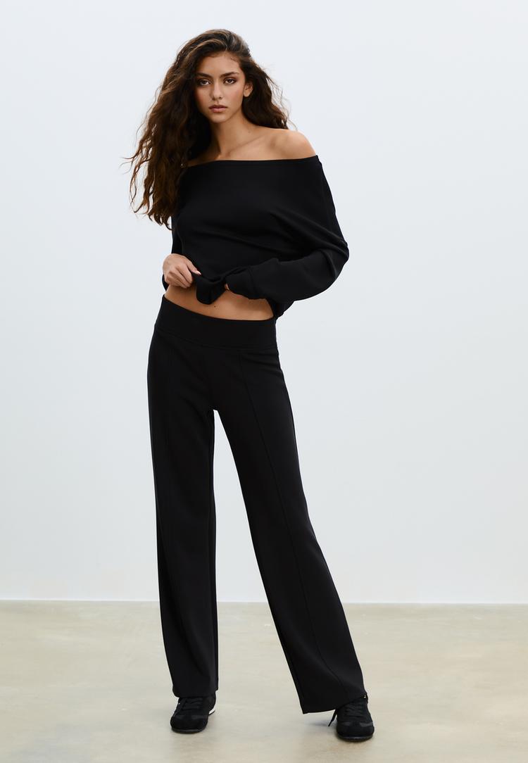 pantalon jogger droit nervure toucher doux