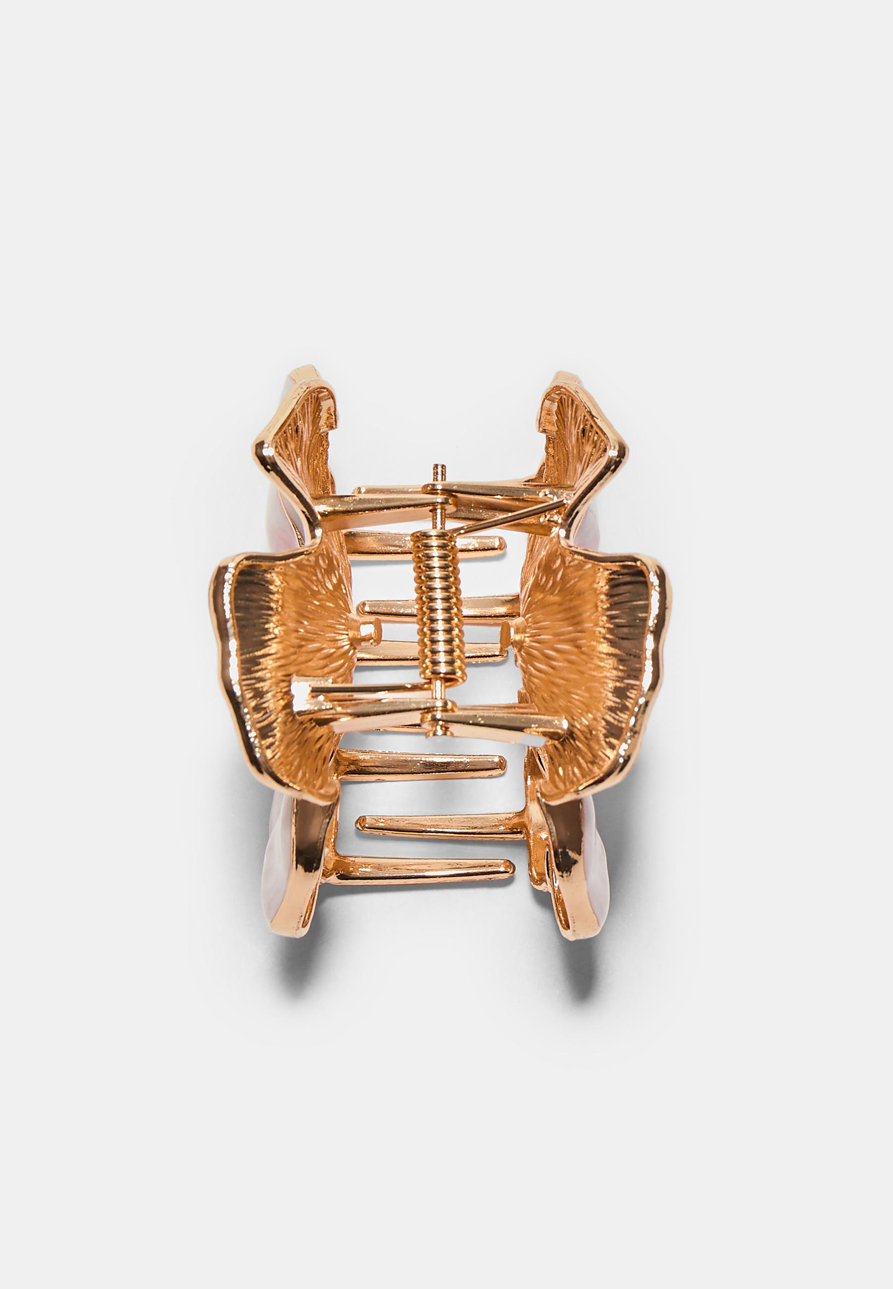 Metallic flower hair clip - Women's fashion | Stradivarius Romania