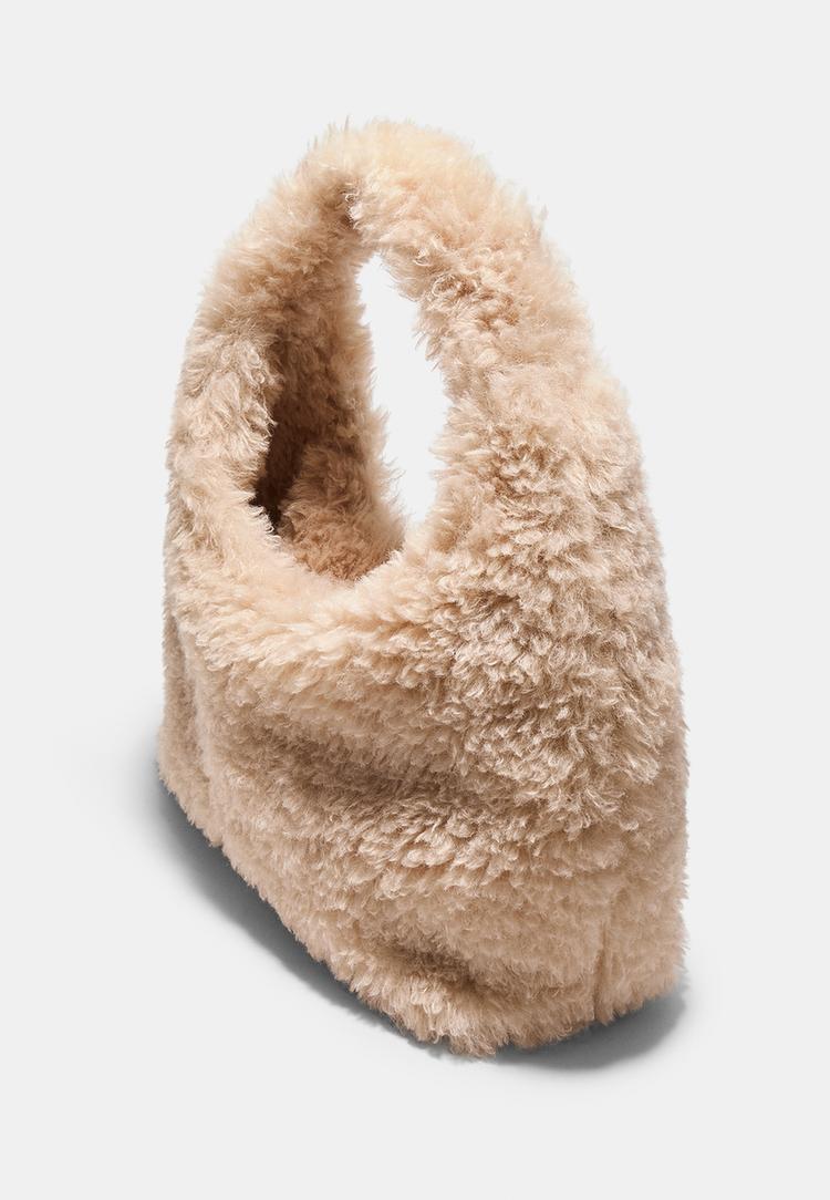 bolso hombro efecto pelo