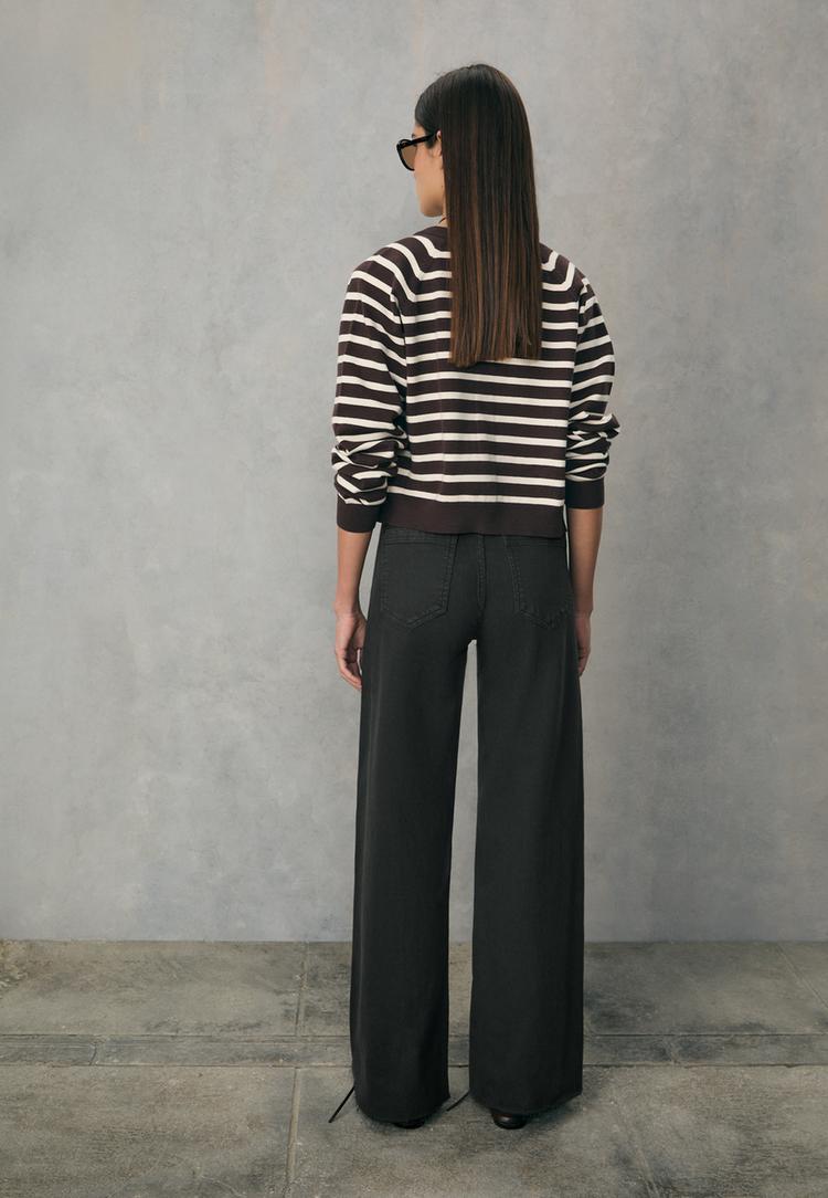 d63 jeans wide leg costuras
