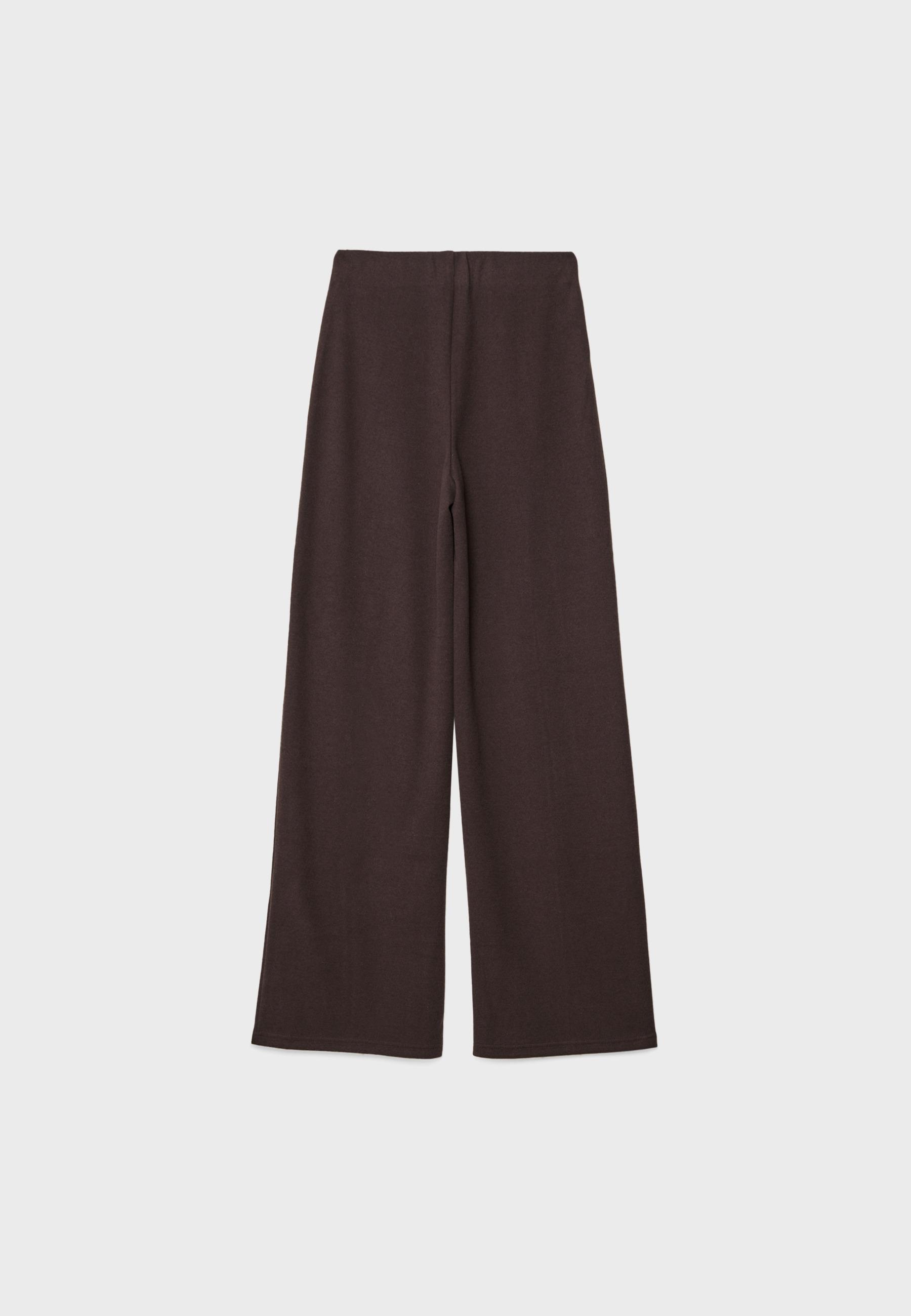 Knit trousers with seam detail — Brown