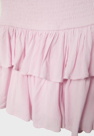 Ruffled mini skort — Pastel pink 8