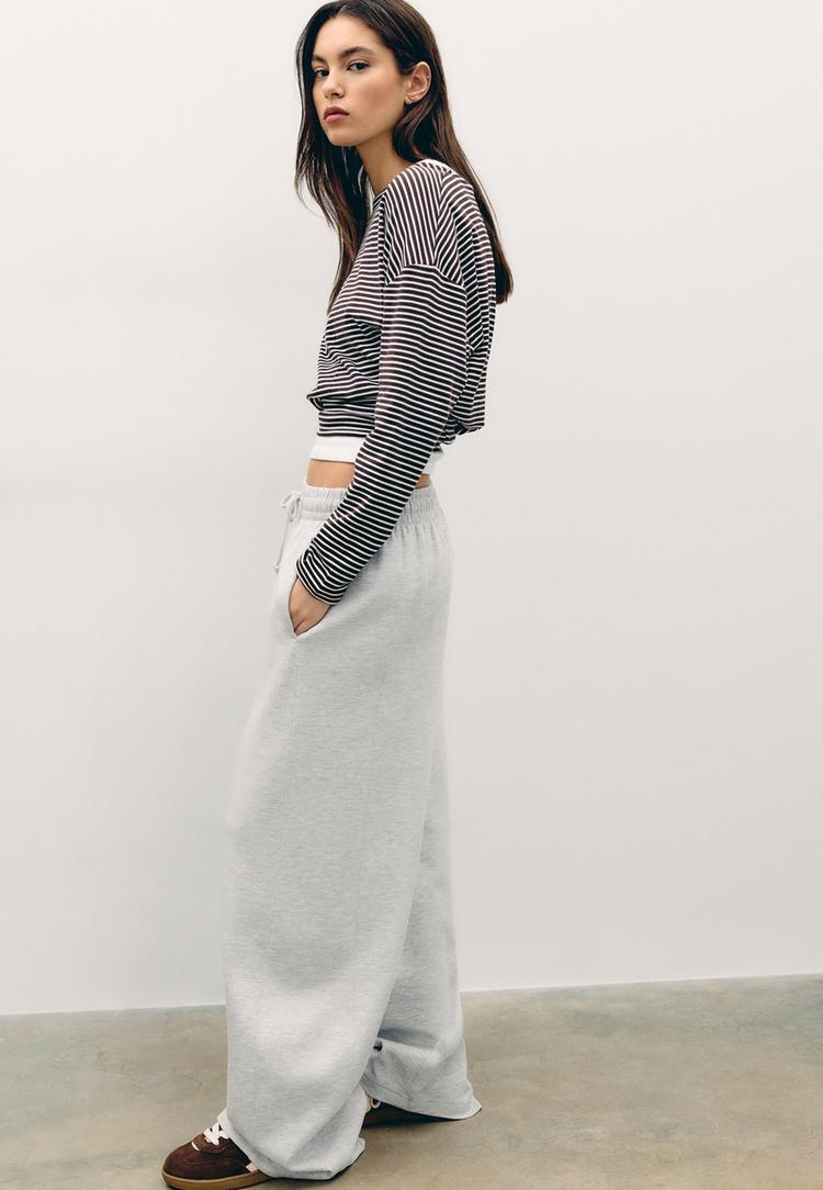 Stradivarius Pantaloni Jogger Super Barrel Gris Amestec Xl