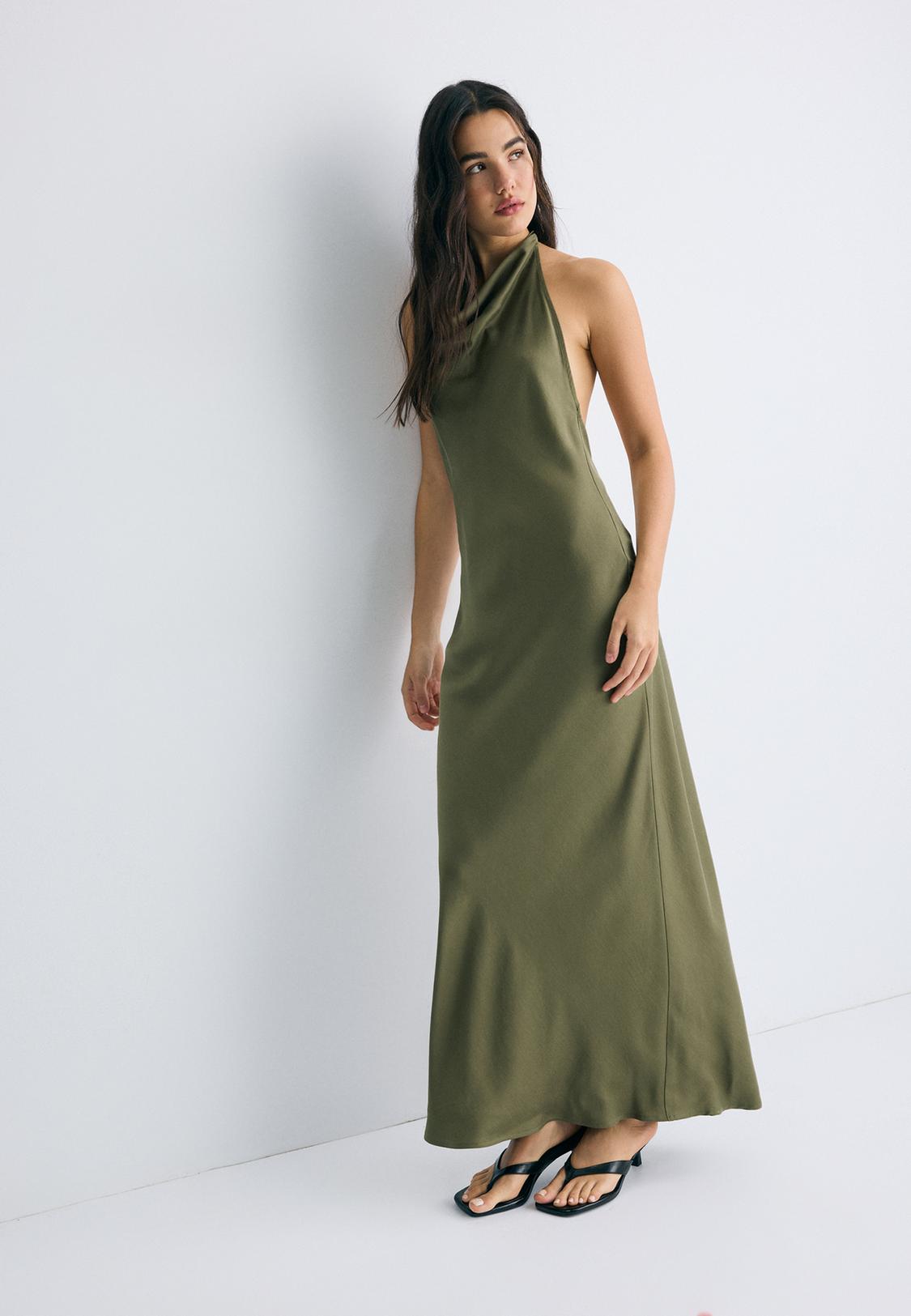 sachin and babi light blue dress Butterfly Halter Light Green Maxi Dress main image 0