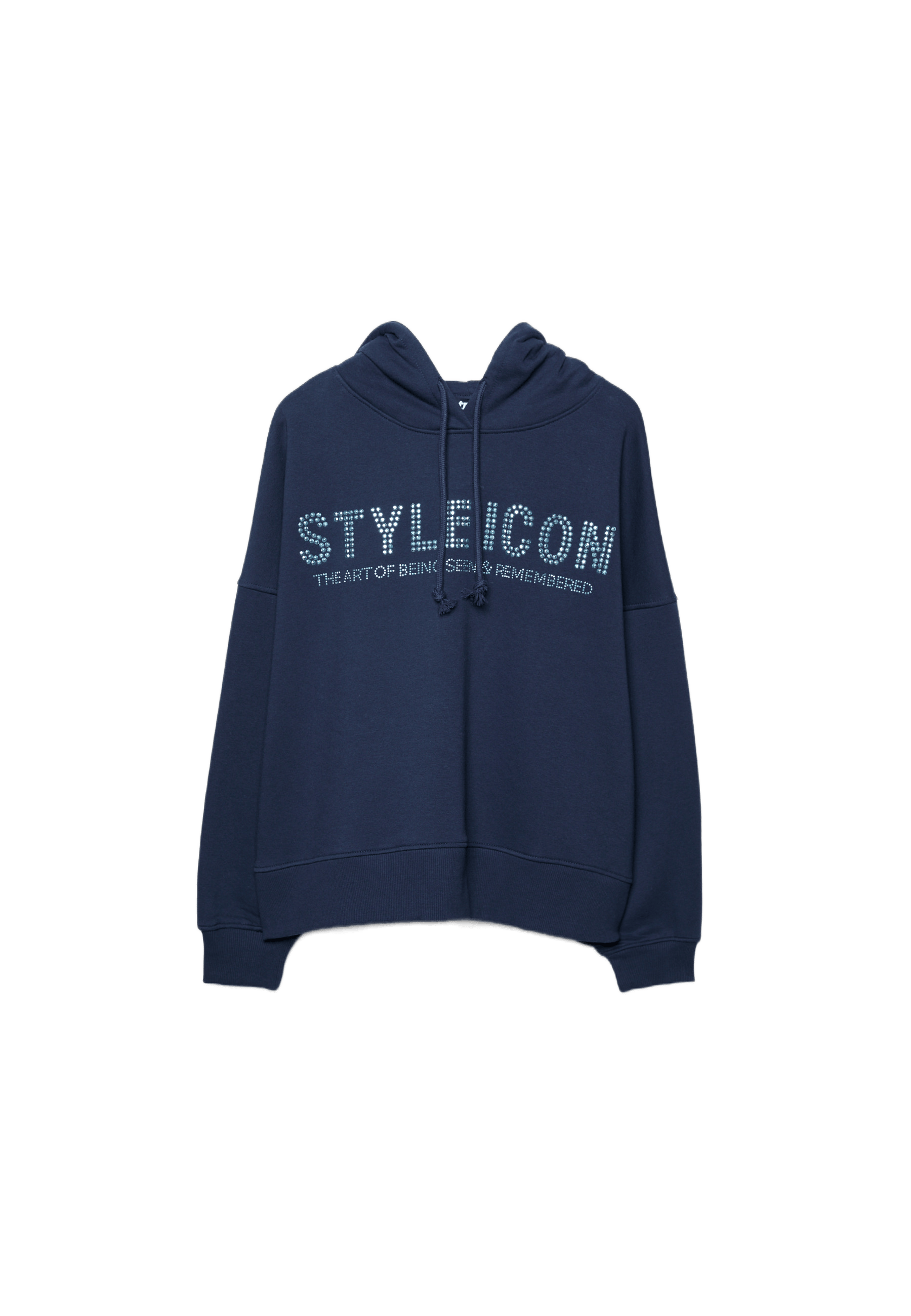 Hoodie with rhinestones — Navy blue