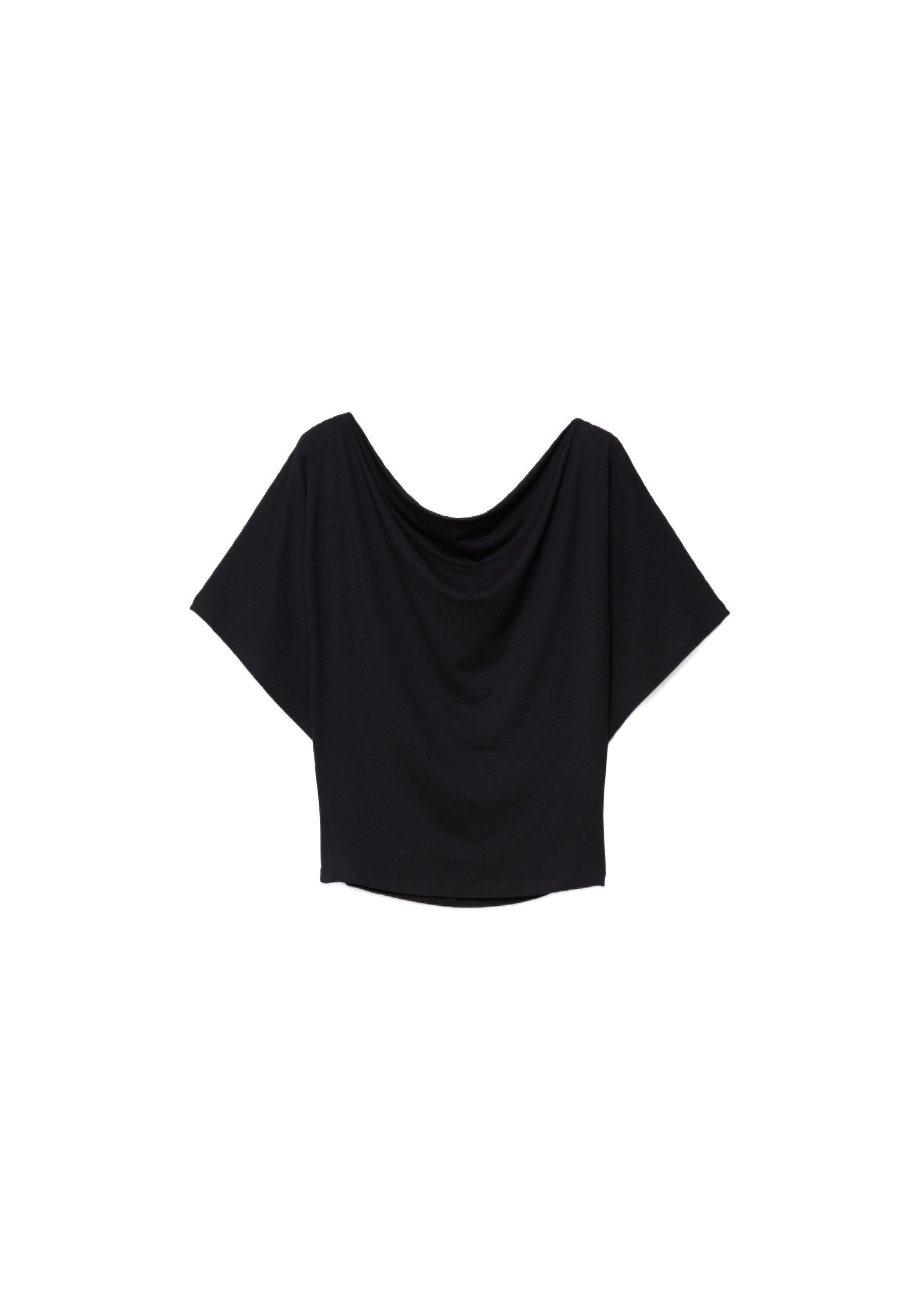 Basic Batwing Sleeve T-Shirt — Black