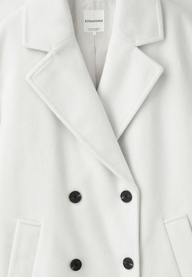 Long oversize soft-touch coat — White 9