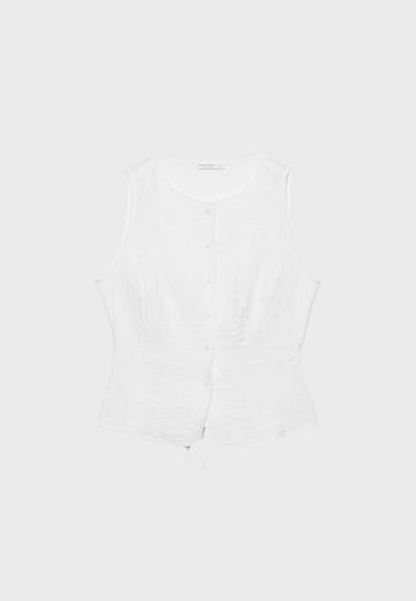 Buttoned waistcoat — Ecru 7