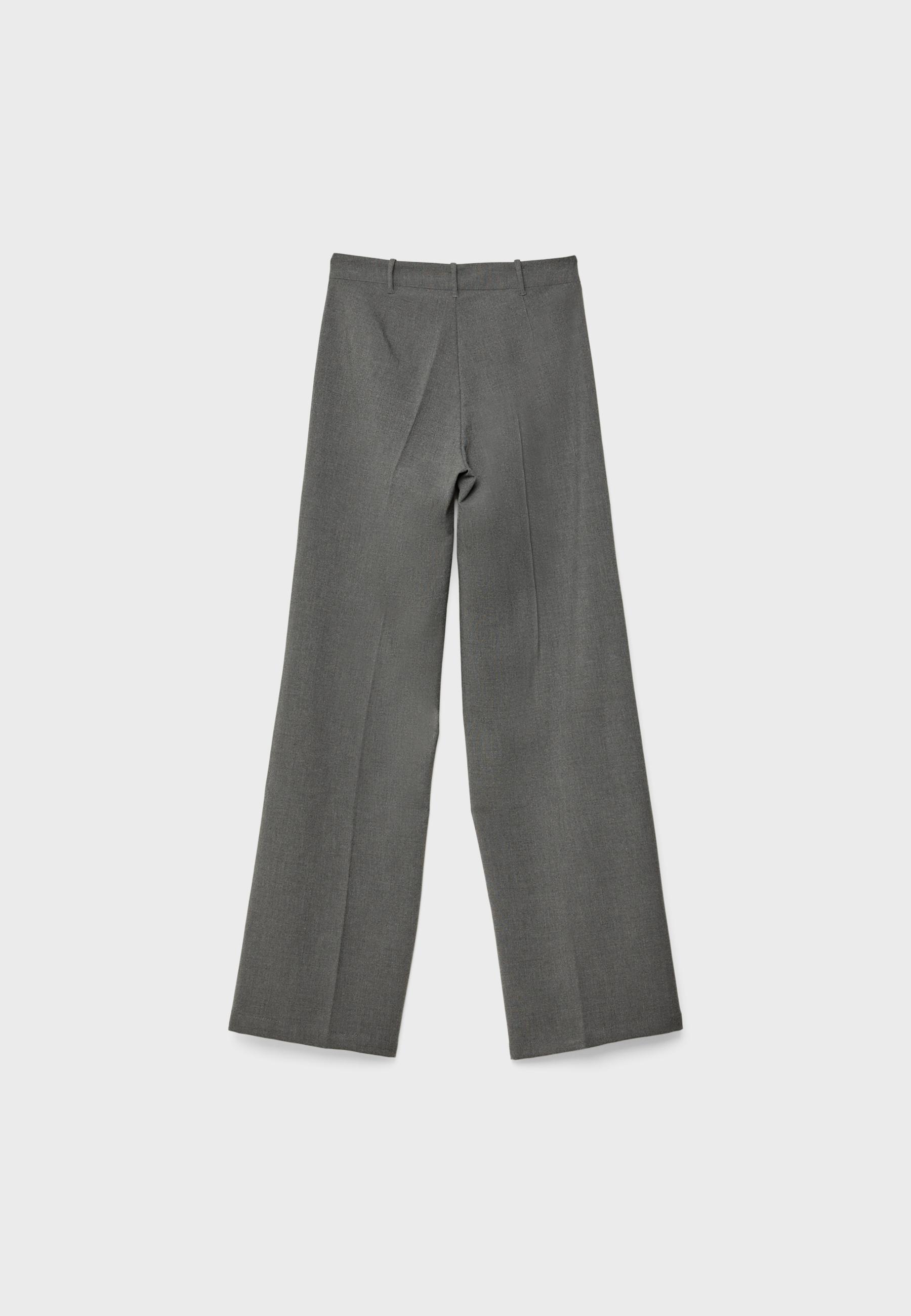 Wide-leg trousers — Dark grey