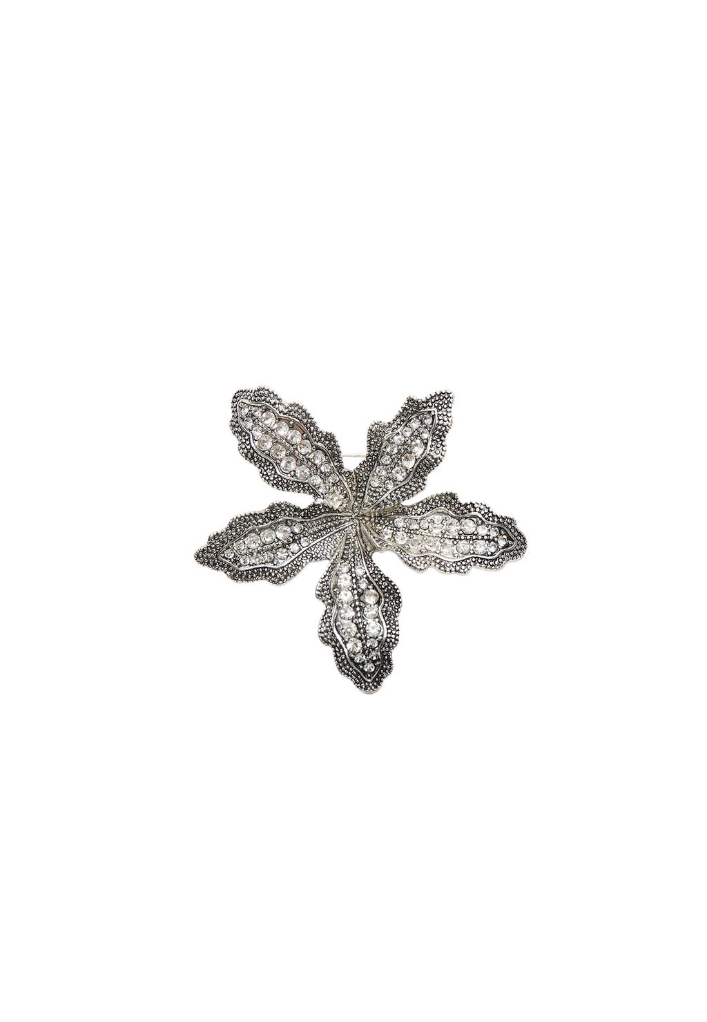 Broche flor brillos