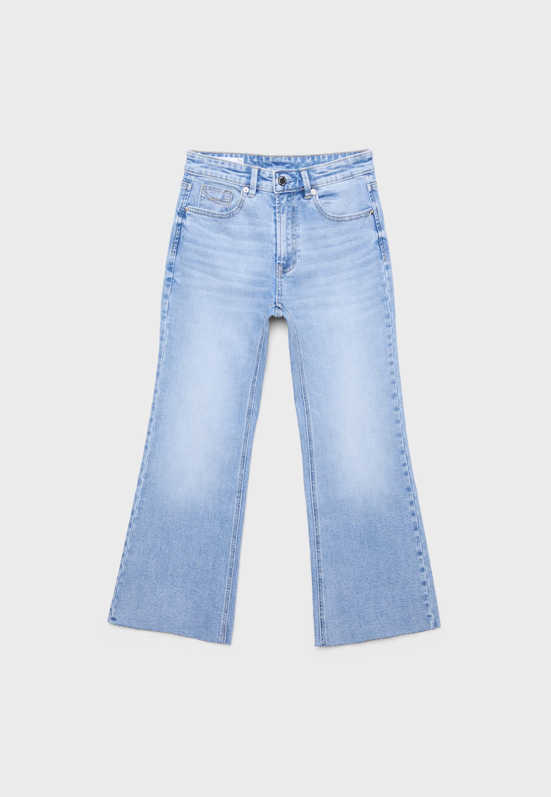 Stradivarius D78 Cropped Çan Paça Jean görsel 6