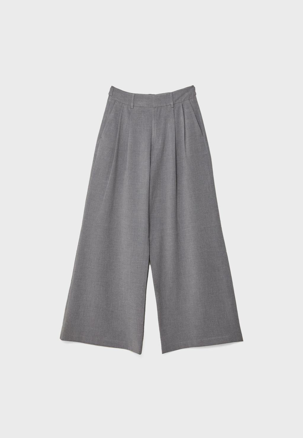 Super wide-leg adjustable trousers
