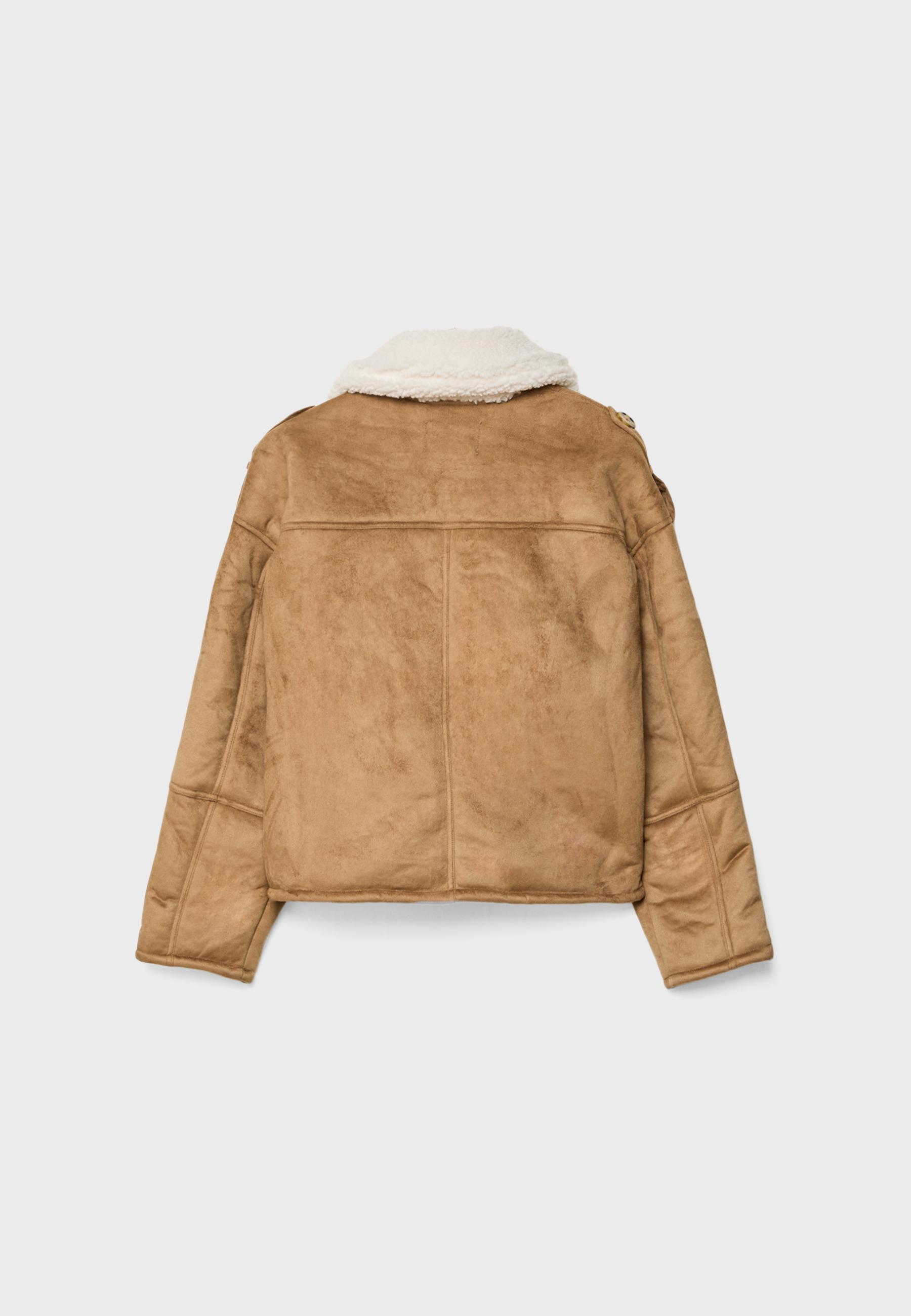 Ohotoro double suede jacket ベージュ Sue chamois jacket with zip