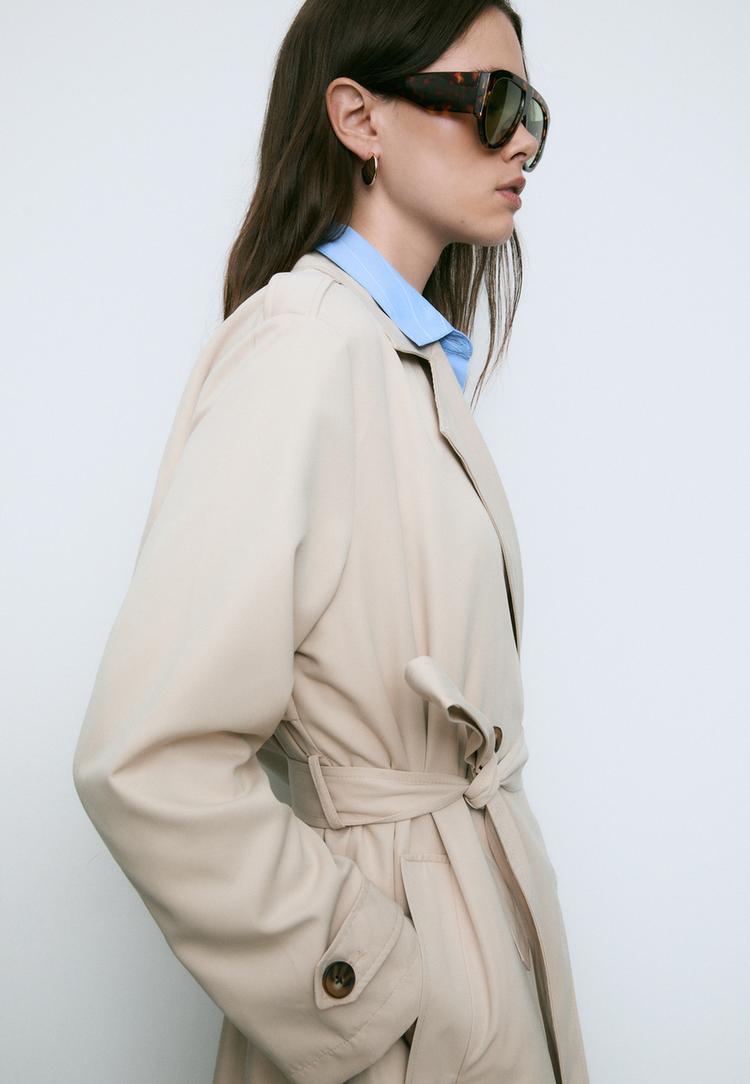 long flowing trench coat