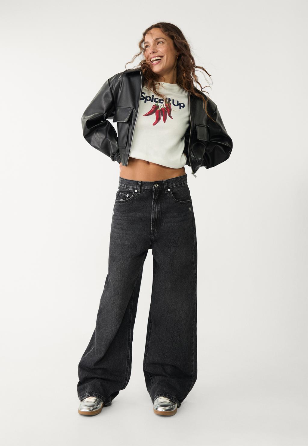 D88 Baggy wide-leg jeans