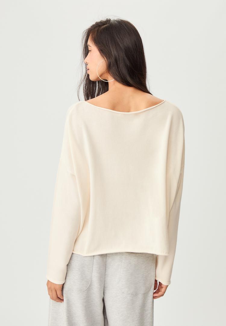 jersey crop cuello barco