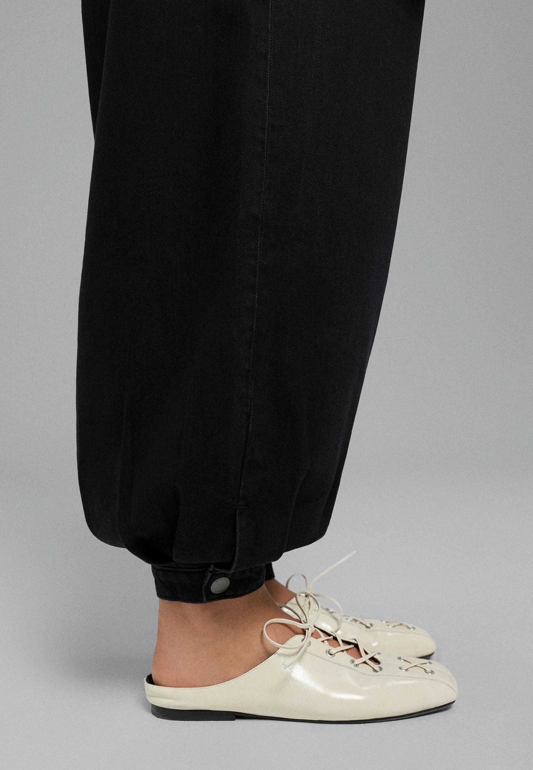 D72 Sarouel jeans — BLACK DENIM WASH