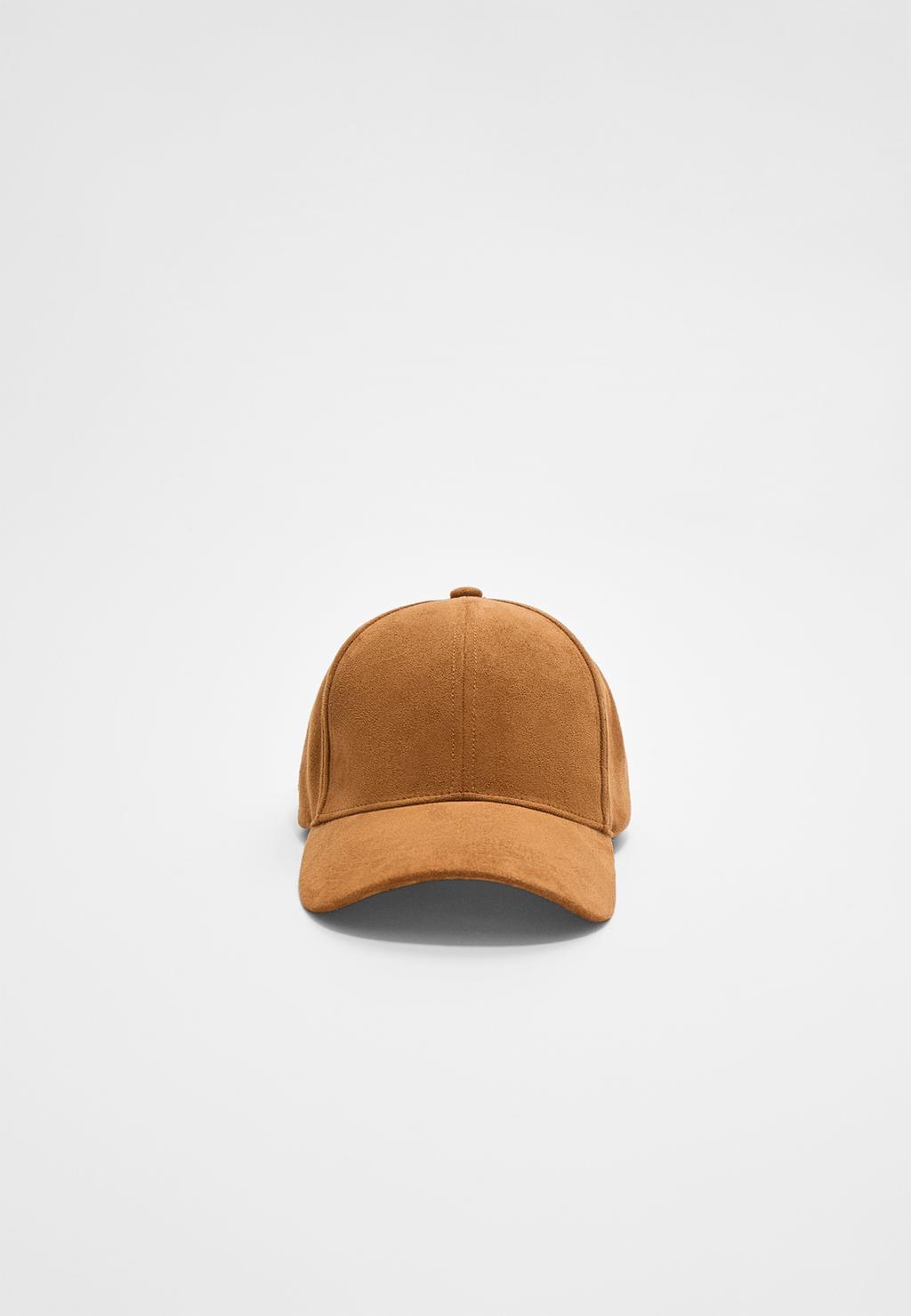 Faux suede cap