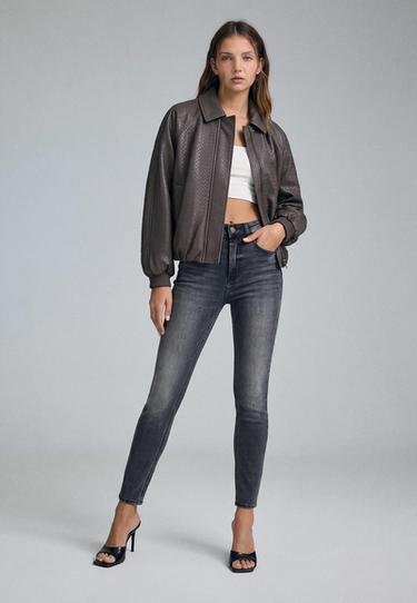 D07 High-waist skinny jeans — BLACK DENIM WASH 6