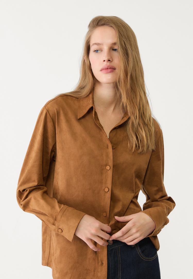 camisa efecto ante
