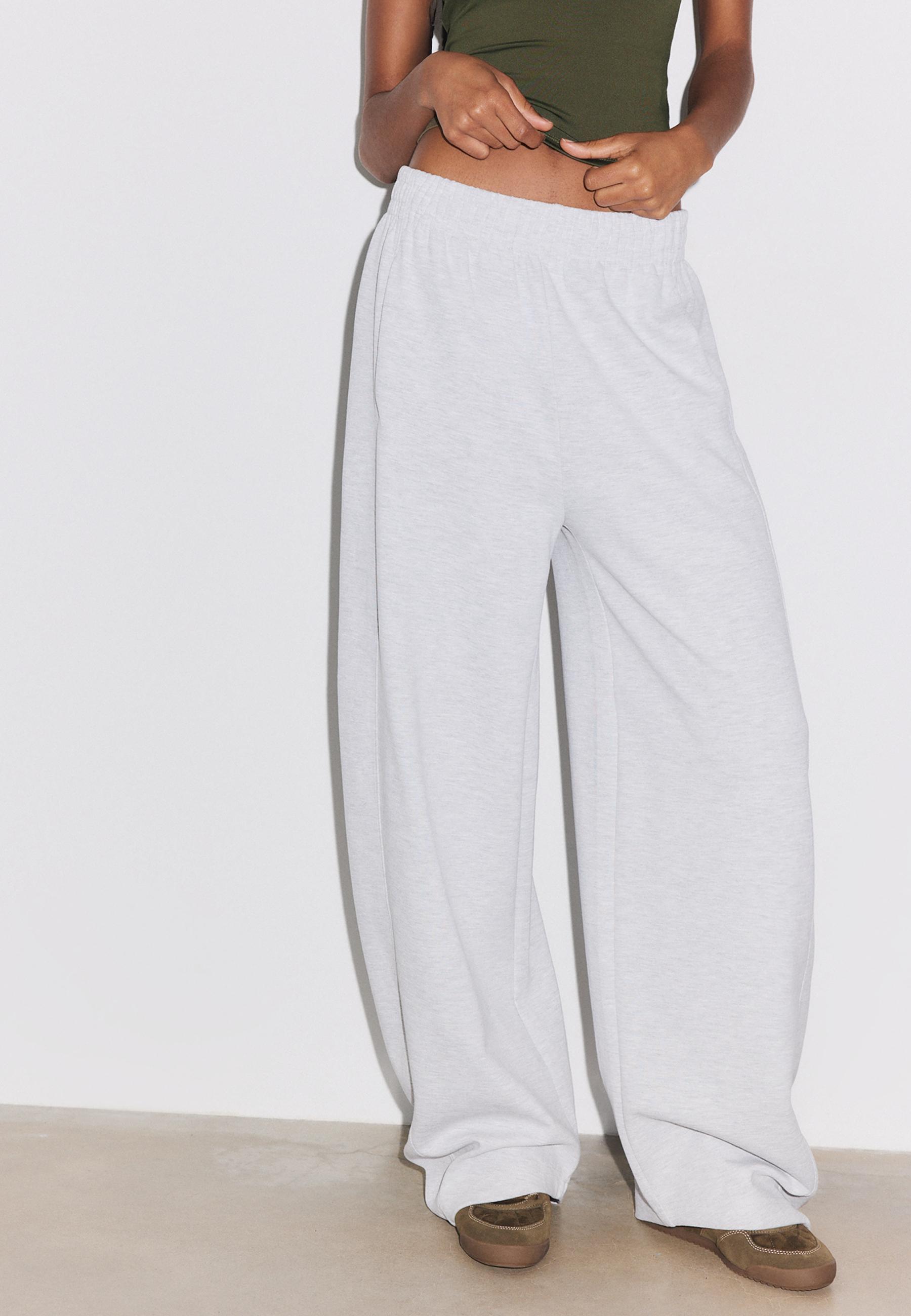 Barrel jogger trousers — Grey melange
