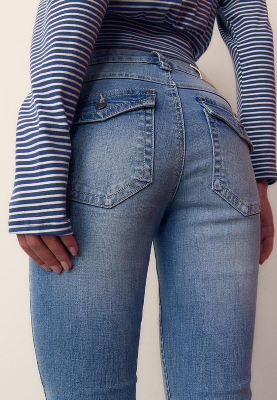 d04 jeans flare low waist