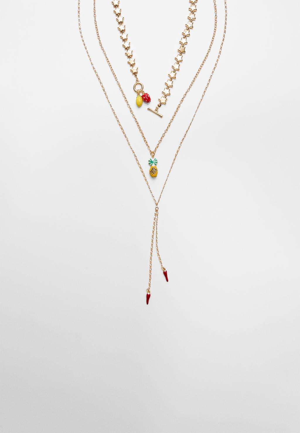 Set 3 collares frutas