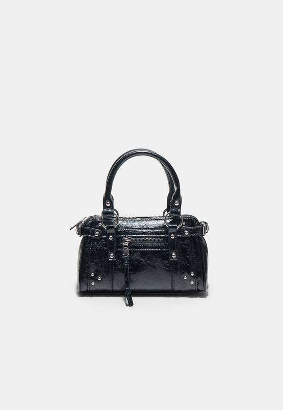 sac bandouliere poche a clous