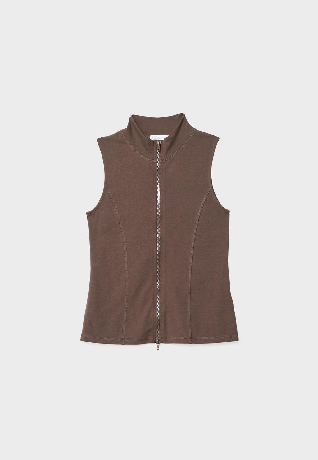 Gilet aderente con zip
