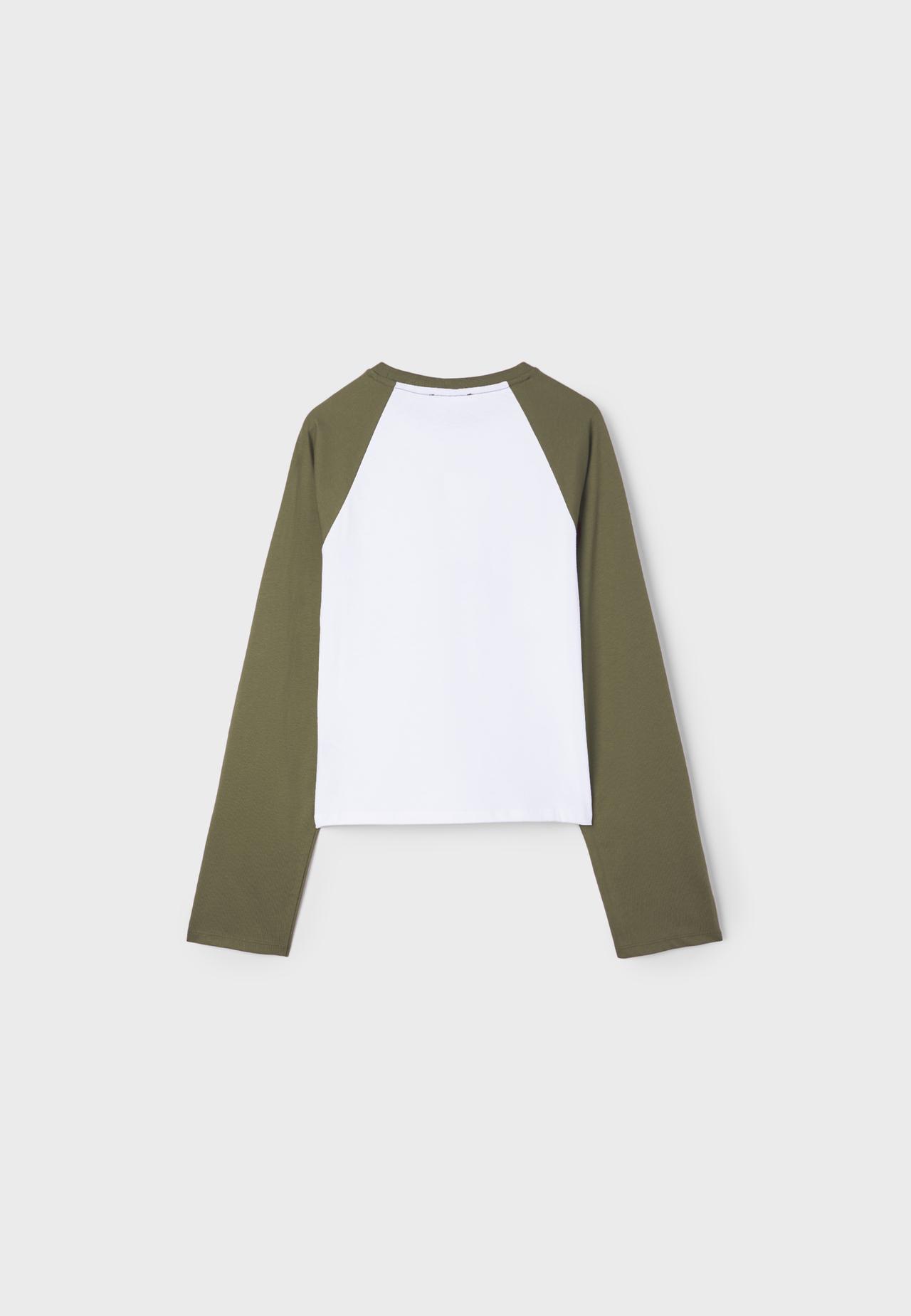 Baseball long sleeve T-shirt — Khaki
