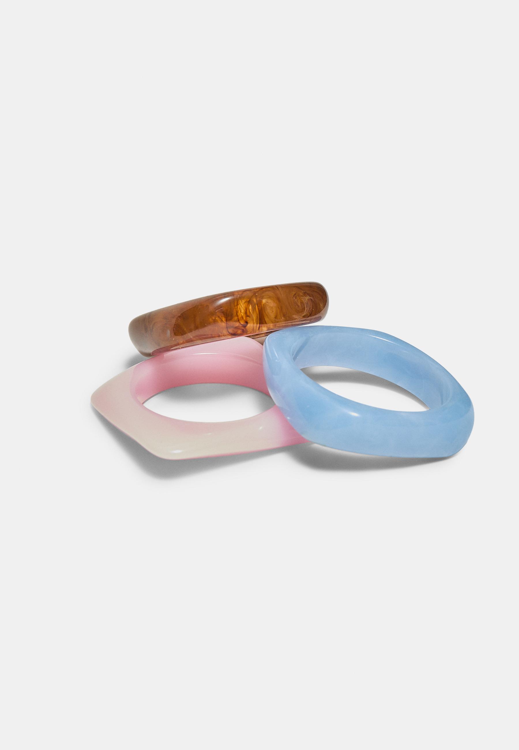 Set of 3 matching bracelets — Pastel pink