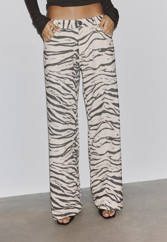 Stradivarius Wide-Leg Trousers Stone 12