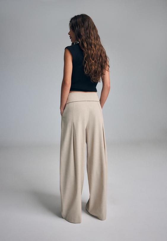 pantalon wide leg cintura vuelta l04615152