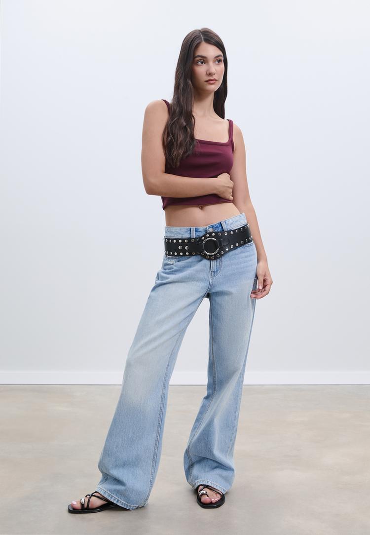 cinturon ancho tachas