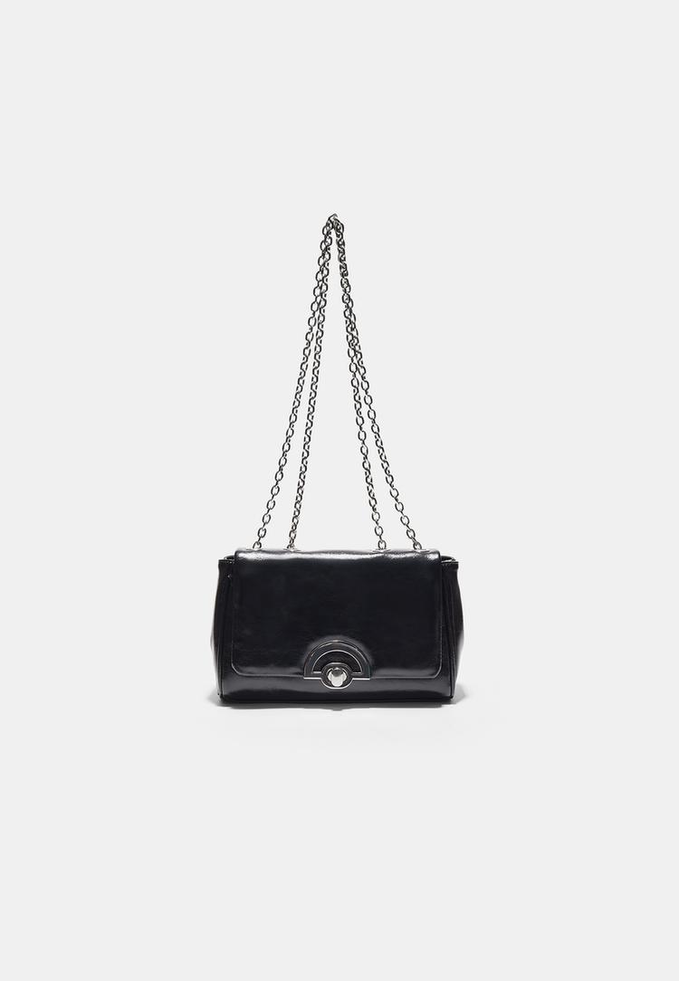 bolso bandolera efecto piel hebilla