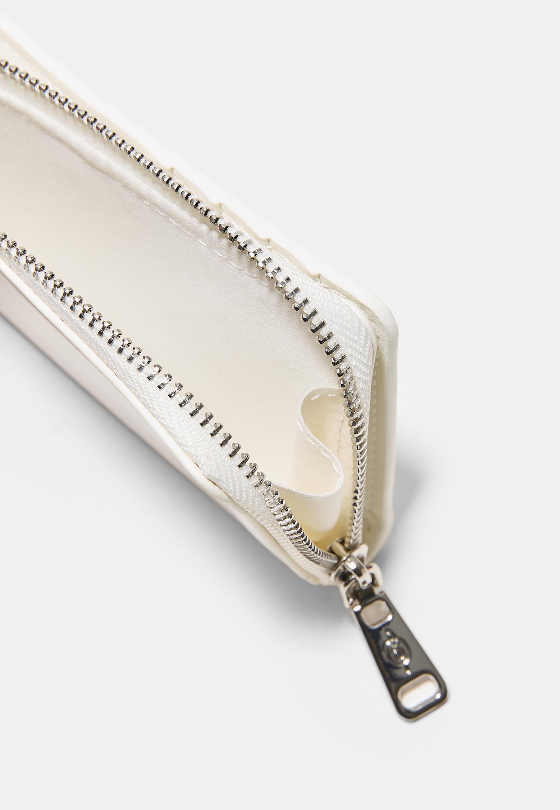 LEATHER EFFECT CARD HOLDER — White
