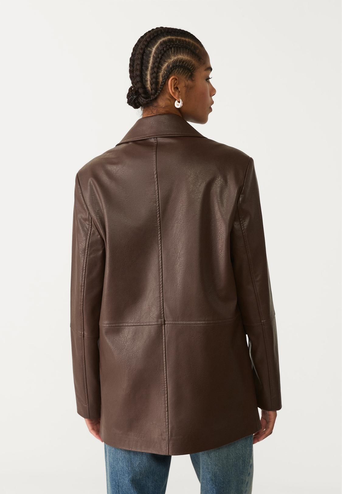 Jacket Giacca Pelle Marrone Blazer Marrone Pelle Blazer Pelle