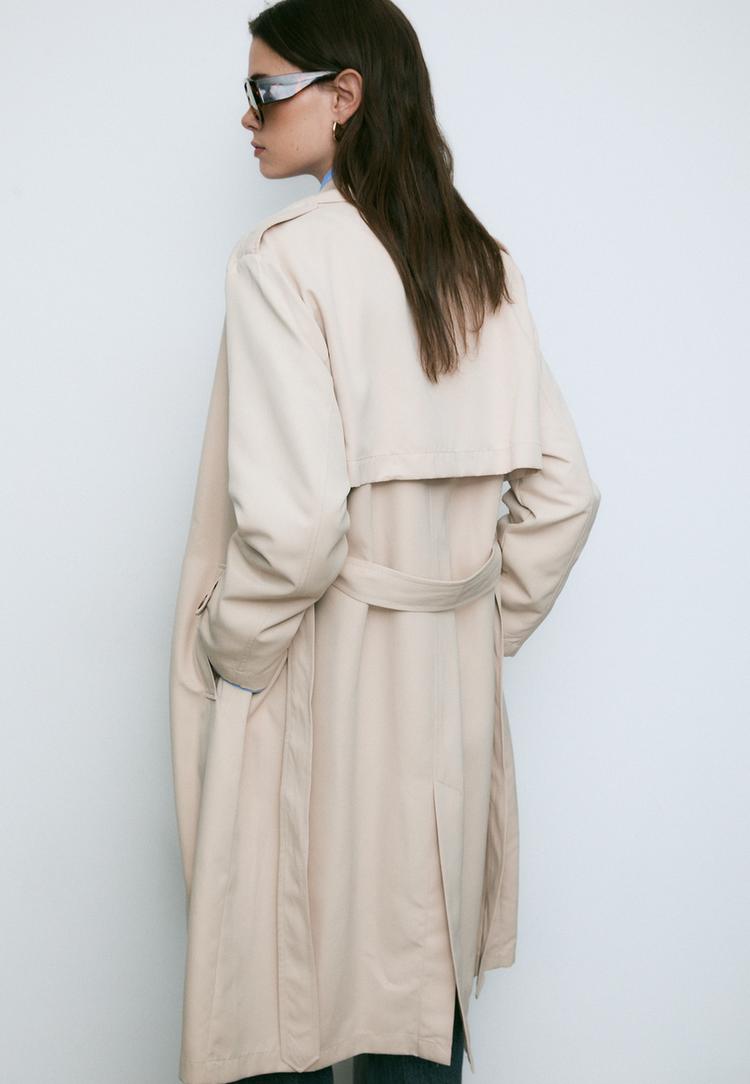 long flowing trench coat