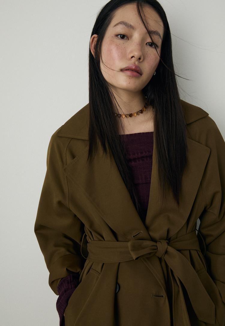 trench fluido largo oversize