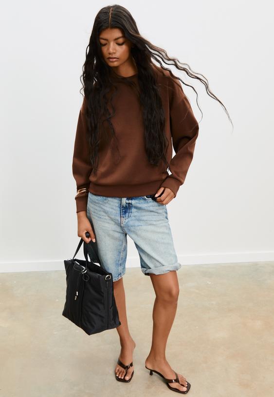 bolso shopper tejido lazo