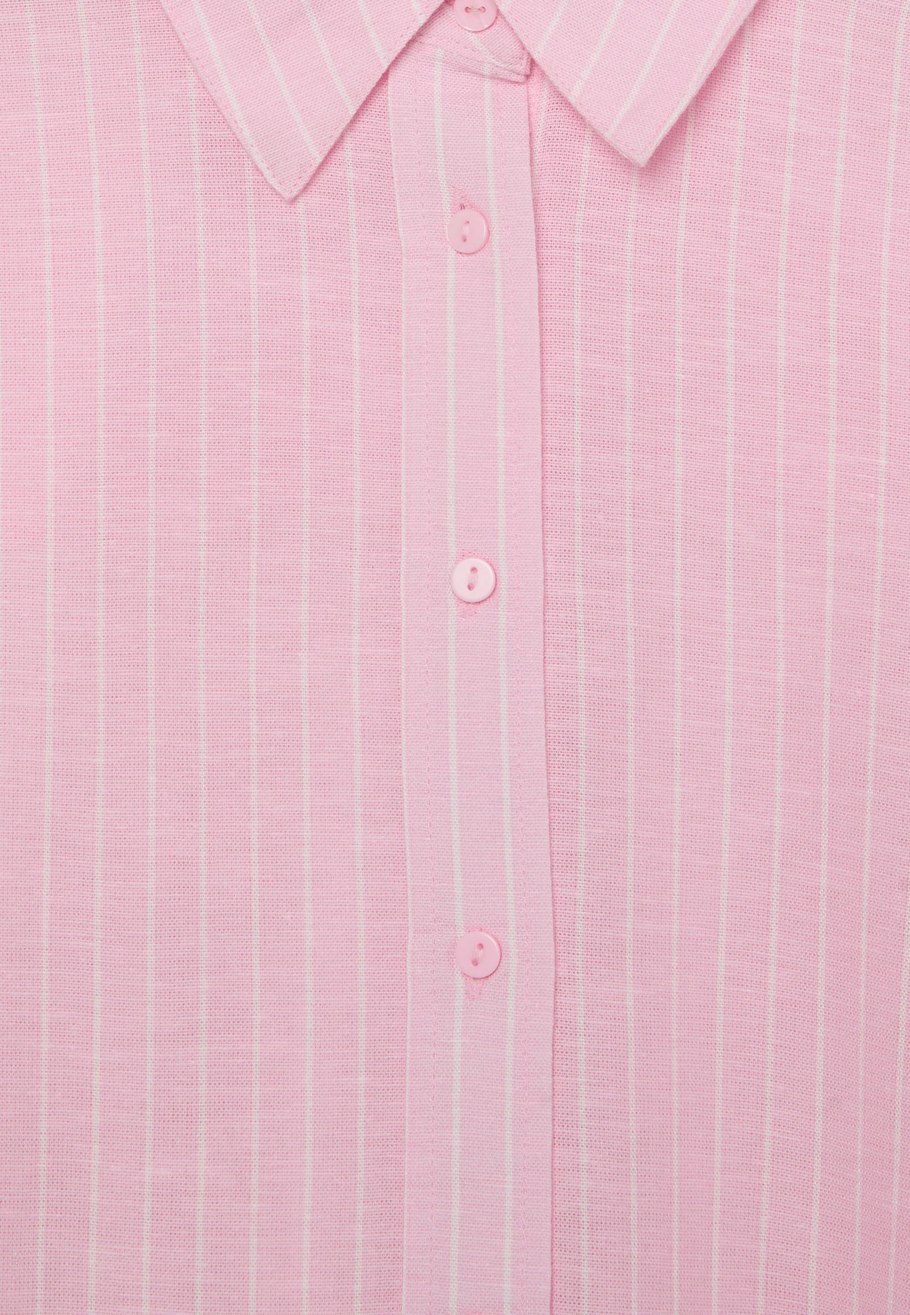 Linen-effect shirt — Dusty rose