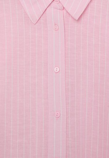 Linen effect shirt — Dusty rose 9