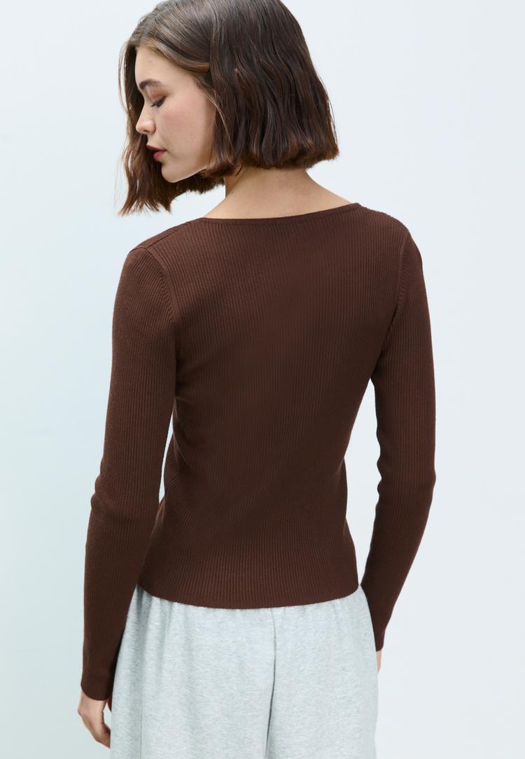 cardigan in maglia cannete con bottoni