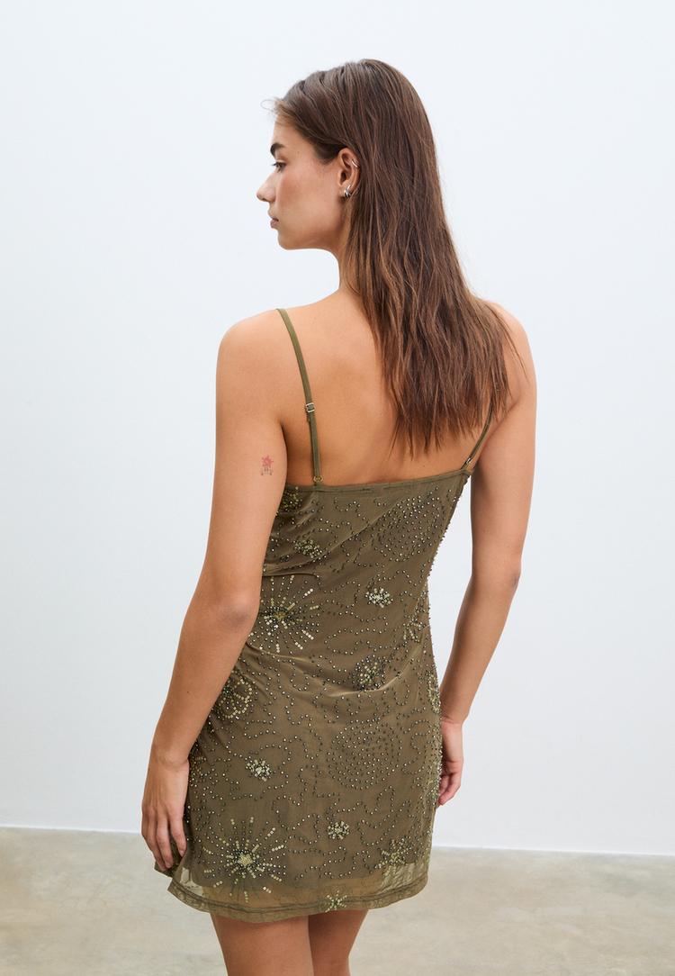 vestito corto tulle con brillantini